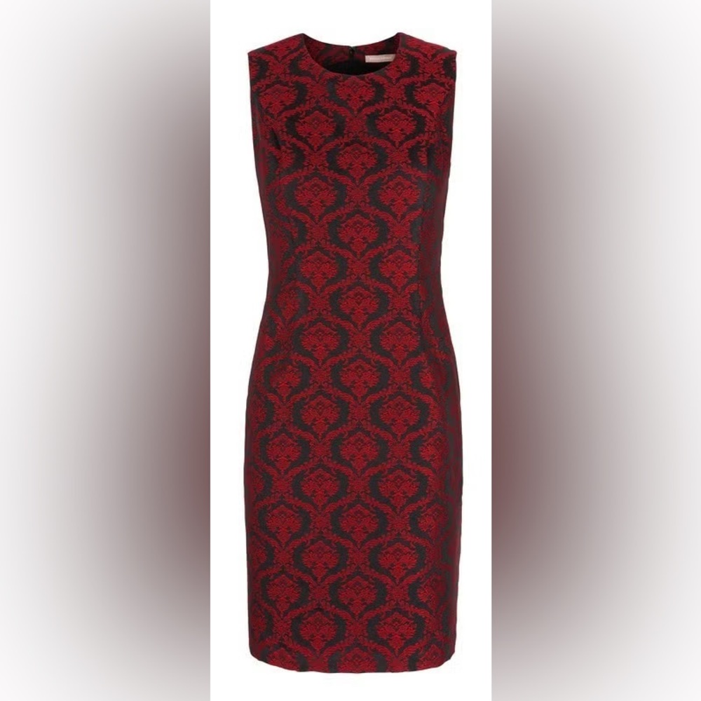 L’Wren Scott Banana Republic - Limited Edition Red & Black Jacquard Sheath - 12